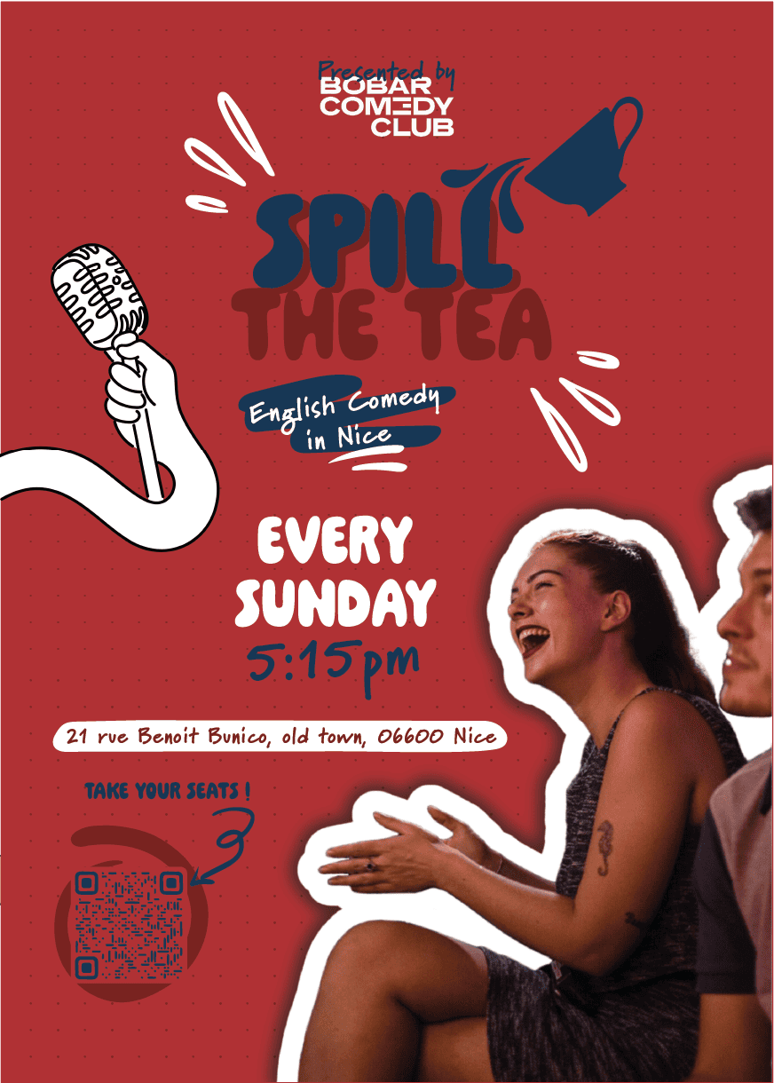 Affiche Spill the Tea Bobar Comedy Club